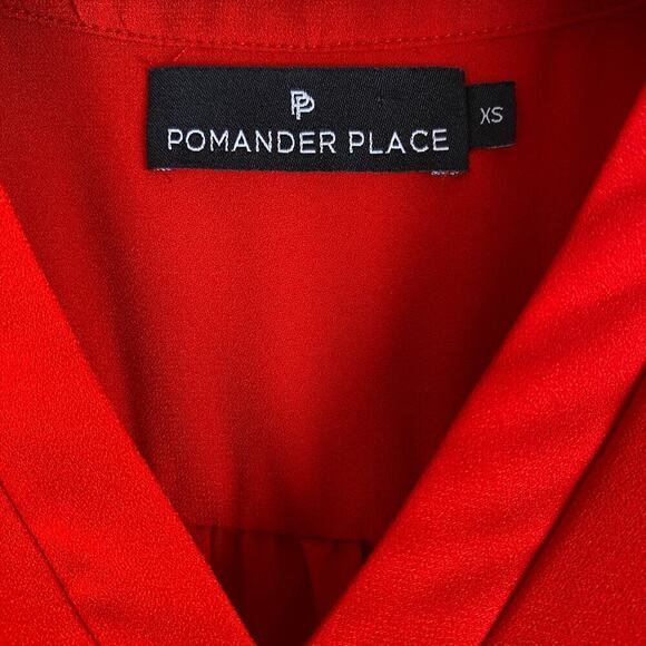 Tuckernuck Kenzo Dress Size XS Red Mini Long Sleeve Pomander Place - Picture 13 of 16